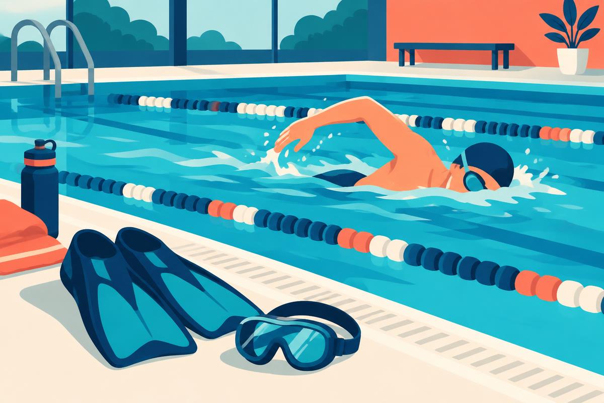 A diver checking their pulse or fitness tracker before a dive
