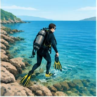 Choosing a rocky shore entry