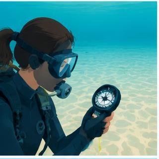 Compass bearings over sand