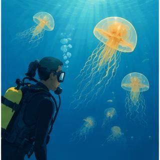 Jellyfish in the water column